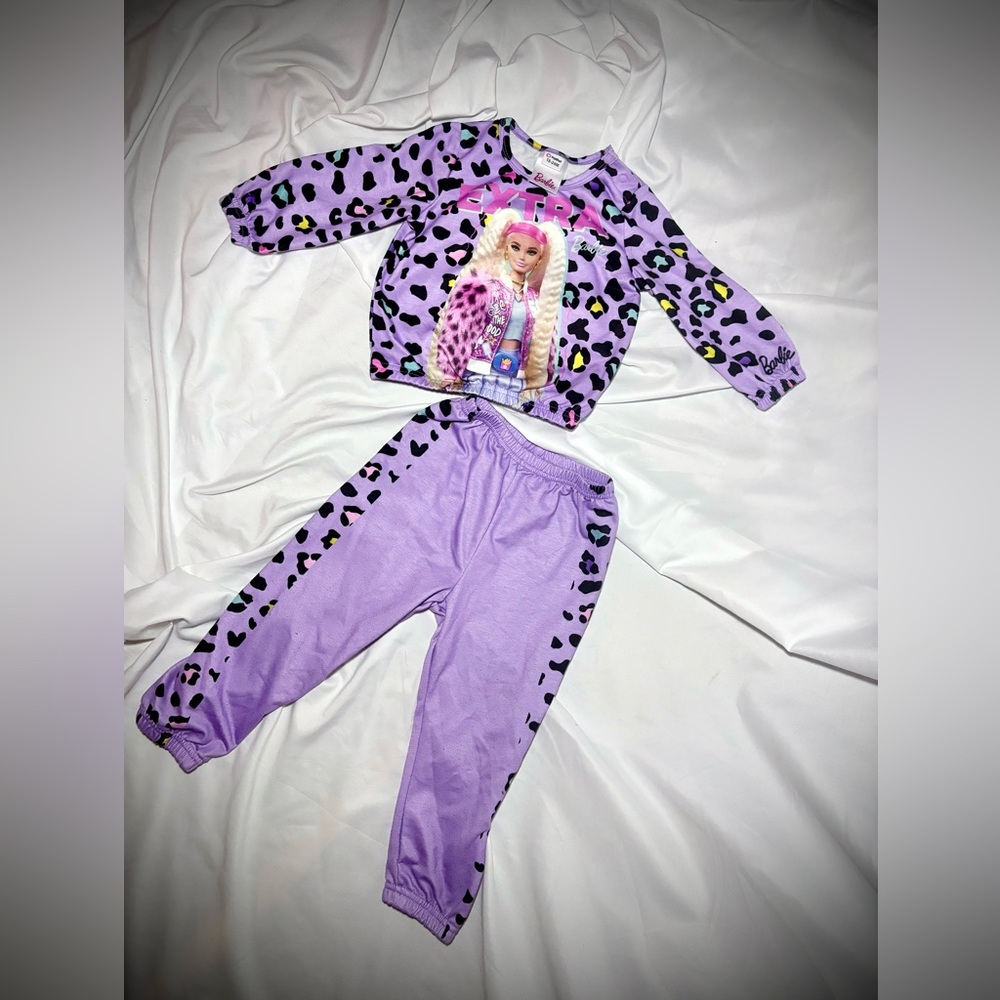 Barbie Purple Leopard Print Pajama Set